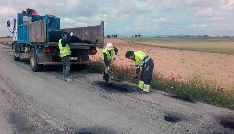 Finalizada la intervención en la carretera de Alameda de Cervera a Cinco Casas