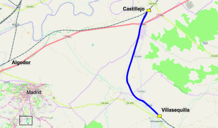 Mejoras en la línea de tren Madrid-Alcázar, en la zona de Castillejo - Villasequilla. 1