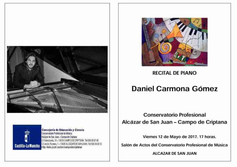 Recital de piano por Daniel Carmona Gómez