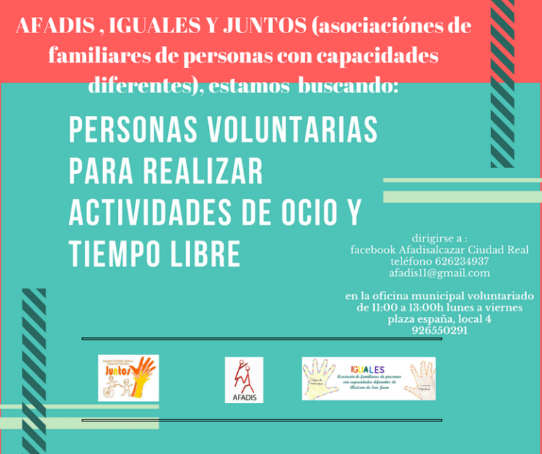 AFADIS busca personas voluntarias para actividades de ocio y tiempo libre