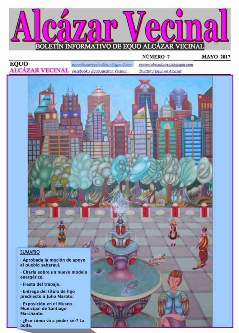 Disponible el Boletín Alcázar Vecinal nº 7 mayo 2017