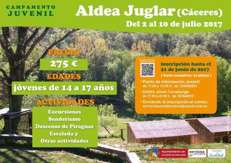 Abiertas las inscripciones al Campamento Juvenil Aldea Juglar (Cáceres)