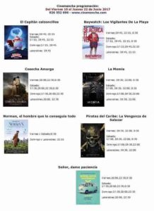Programación Multicines Cinemancha para la semana del 16 al 22 de junio 1