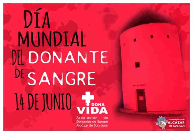 Los molinos de Alcázar se iluminarán de rojo con el Día Mundial del Donante