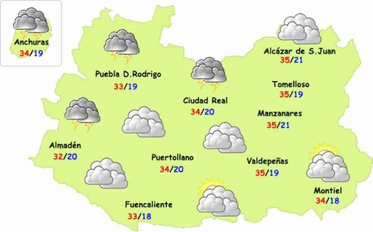 El tiempo en Ciudad Real: finde con “dos caras”