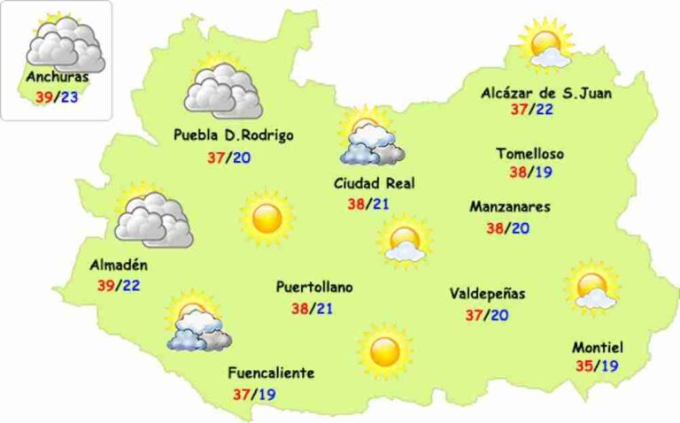 El tiempo en Ciudad Real: calor implacable