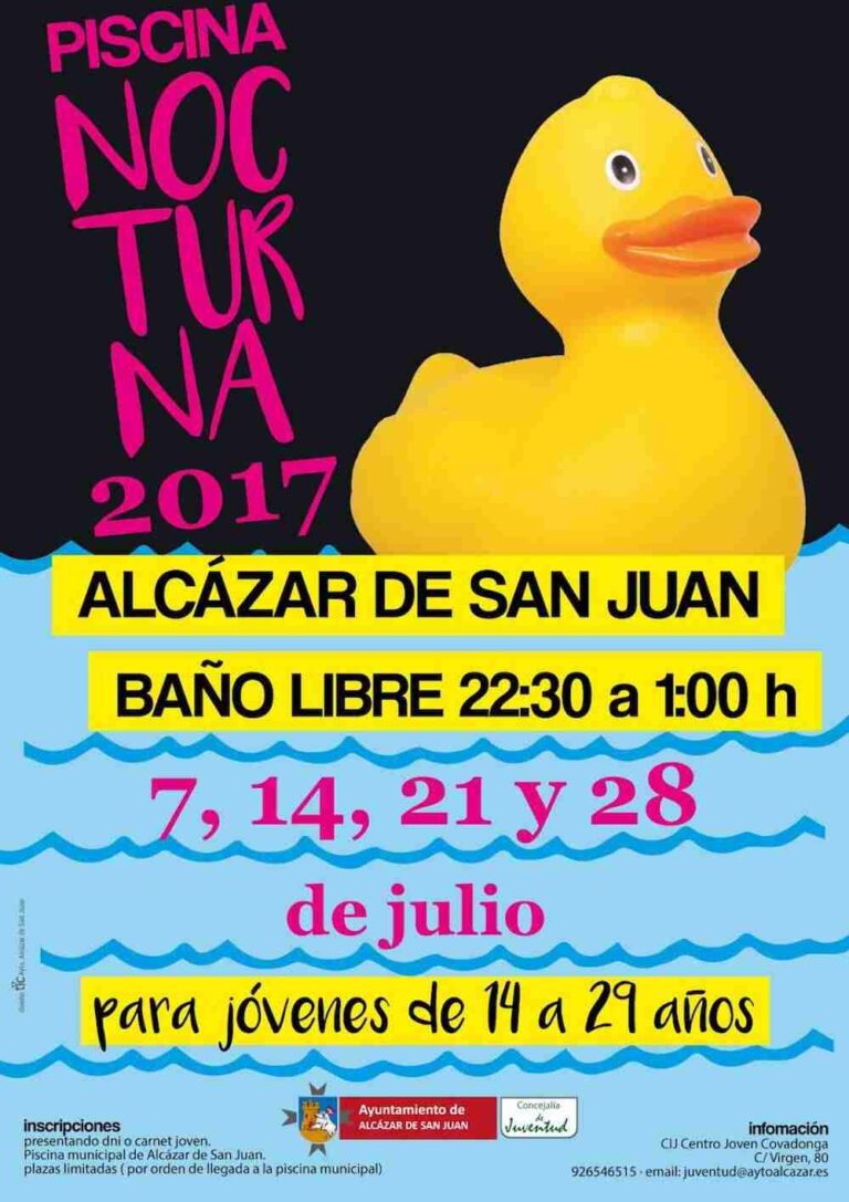 Piscina Nocturna 2017 con baño libre y actividades