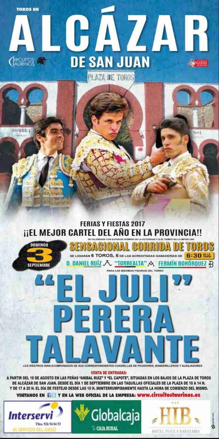 Toros en la Feria y Fiestas 2017 de Alcázar de San Juan