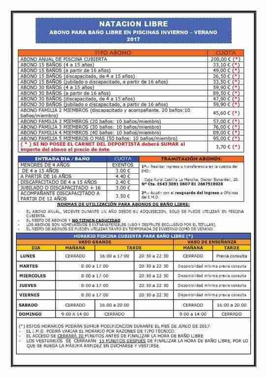 Cursos y actividades deportivas municipales. Temporada 2017/2018 2