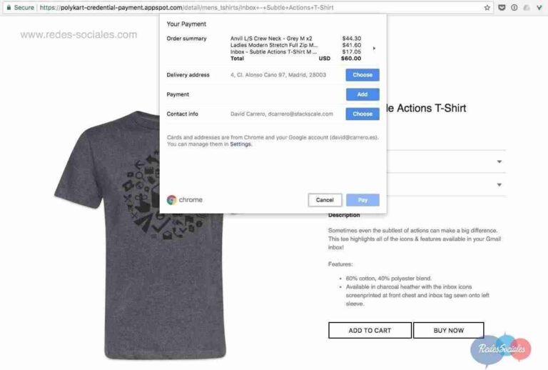 Google Chrome 61 lanza su pasarela de pagos integrada