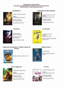 Cartelera actualizada Cinemancha 47