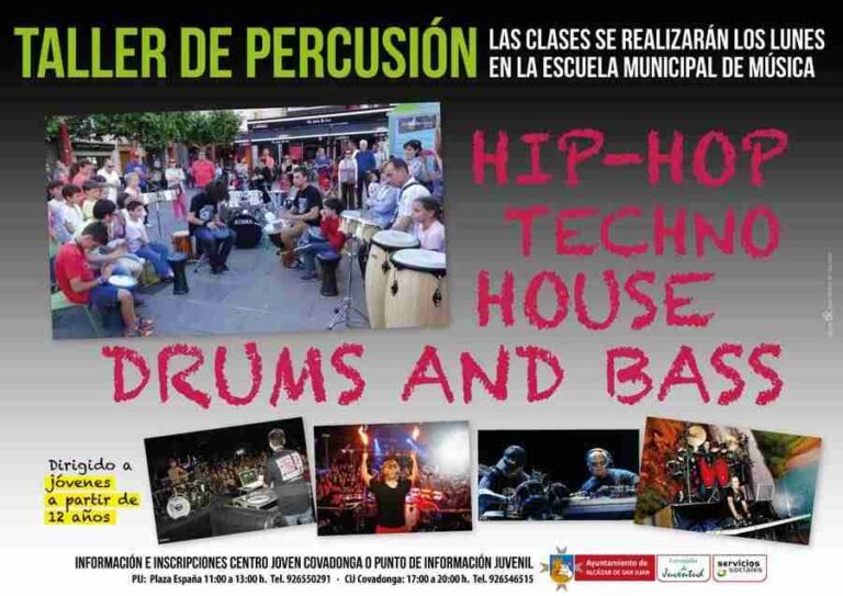 La concejalía de Servicios Sociales y Juventud organiza un Taller de Percusión