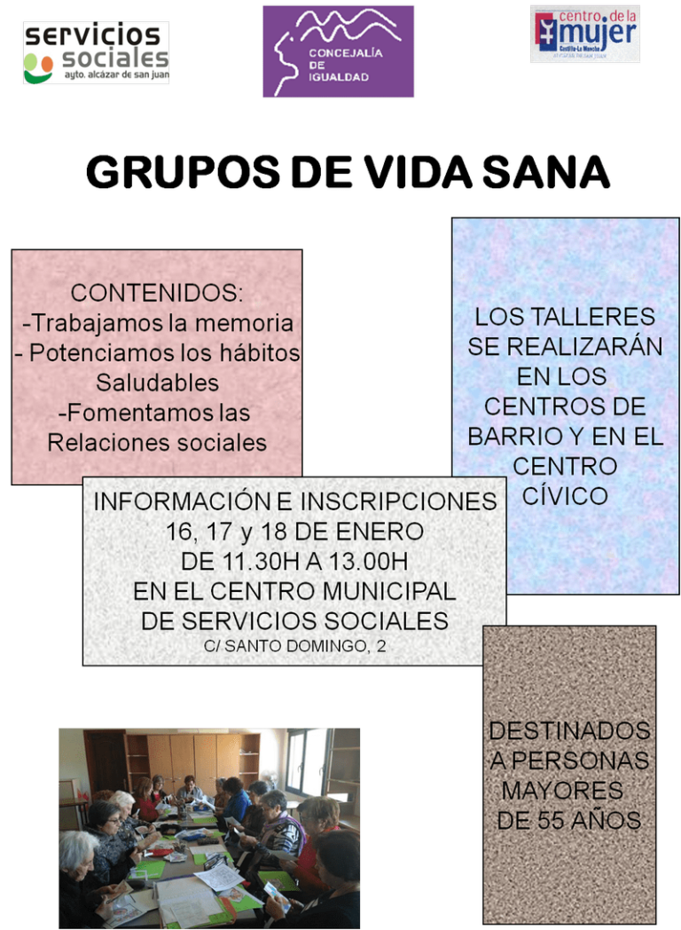Talleres para mayores de 55 años