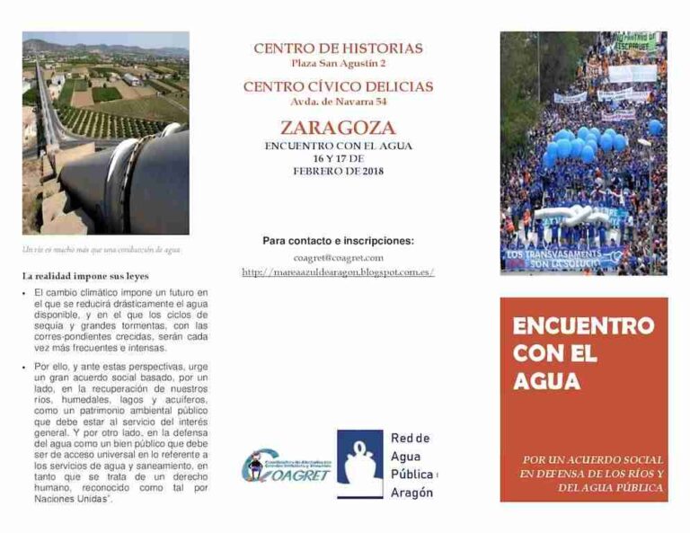 Equo Alcázar Vecinal participa en el Encuentro con el Agua, por un Acuerdo Social en Defensa de los Ríos y del Agua Pública,