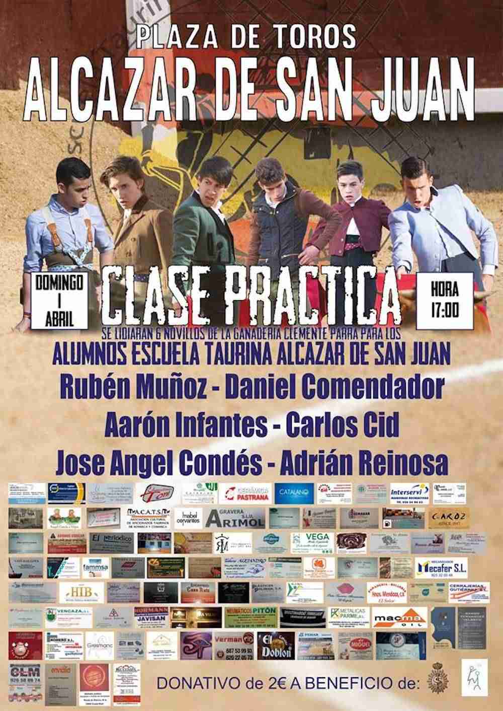 Clase Práctica en la Escuela Taurina de Alcázar de San Juan próximo 1 de abril 1