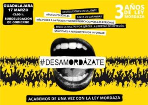 Amnistía Internacional llama a la movilización ciudadana contra la "Ley Mordaza" el próximo sábado 17 de marzo 2