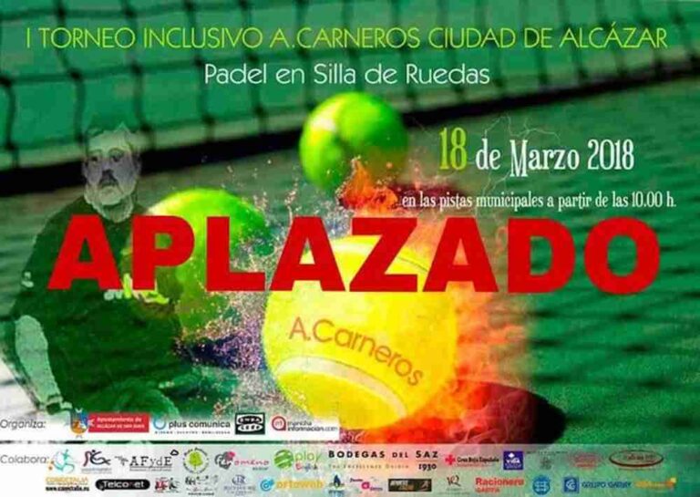 Aplazado el I Torneo de Pádel inclusivo A. Carneros ante las lluvias previstas