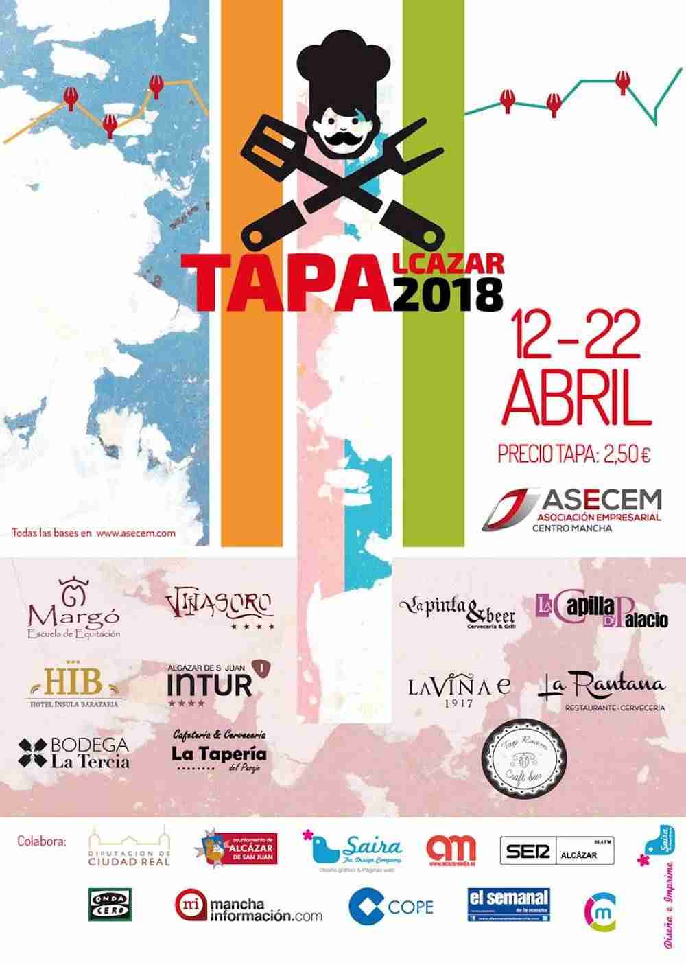 Tapalcázar 2018, el concurso de tapas de Alcázar de San Juan del 12 a 22 de abril 1 Tapalcázar 2018, el concurso de tapas de Alcázar de San Juan del 12 a 22 de abril 1