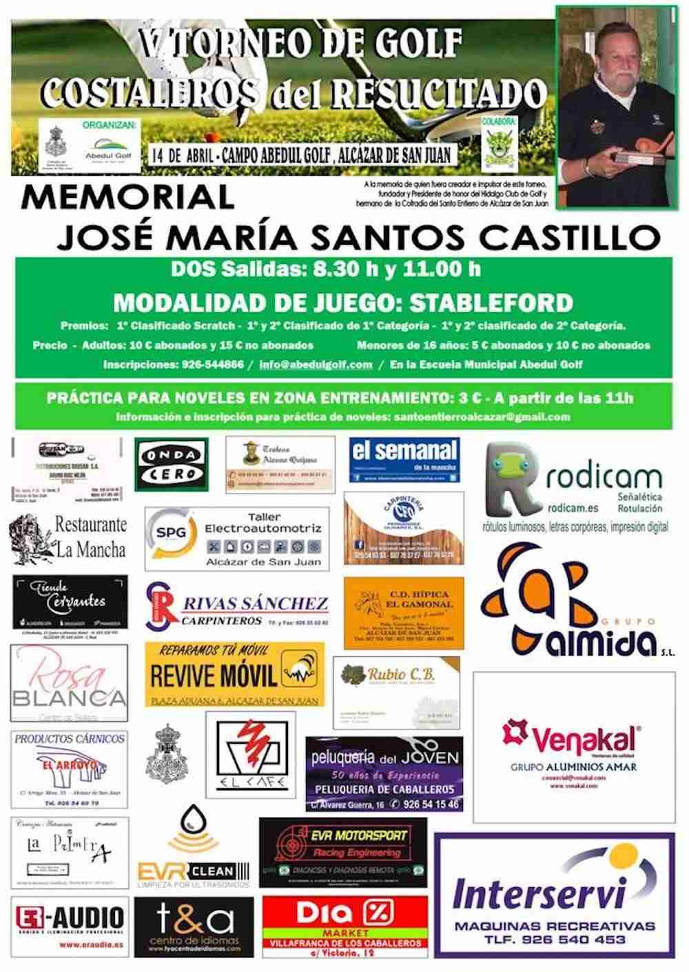 V edición del Torneo Benéfico de Golf el próximo 14 de abril en Alcázar 1