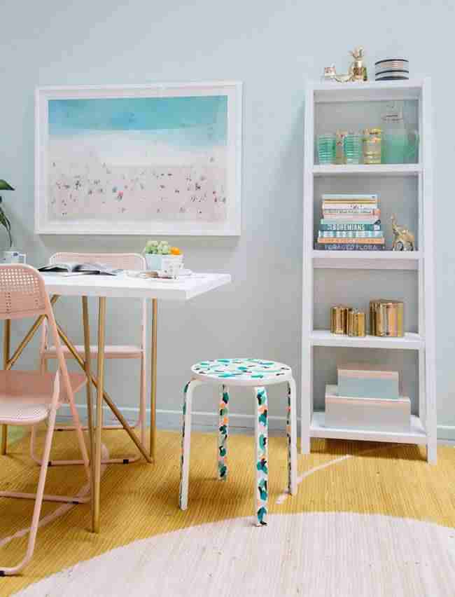 Ideas DIY geniales para decorar taburetes para grandes y pequeños 1