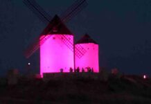 Molinos de rosa solidario en la Night Cycling en la cantera de los molinos 1