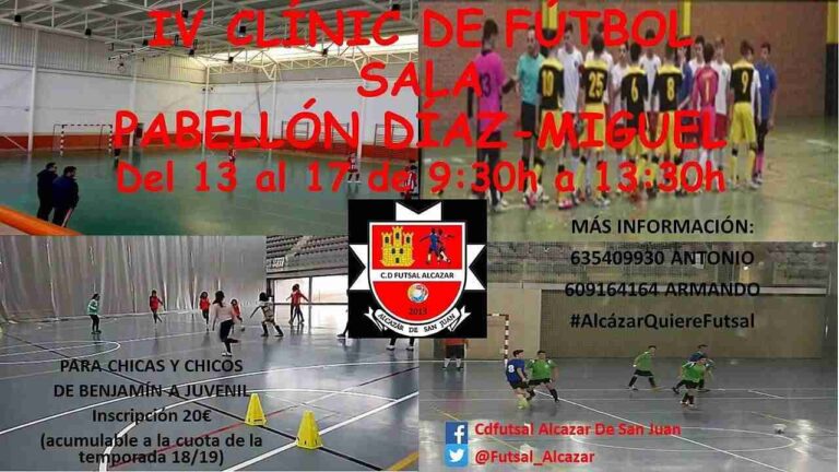 Futsal Alcázar organiza su IV Clinic de Futbol Sala