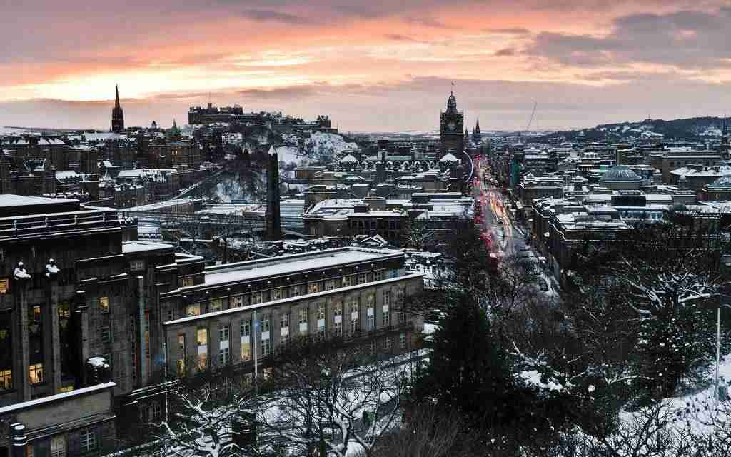 Nieve en Edimburgo