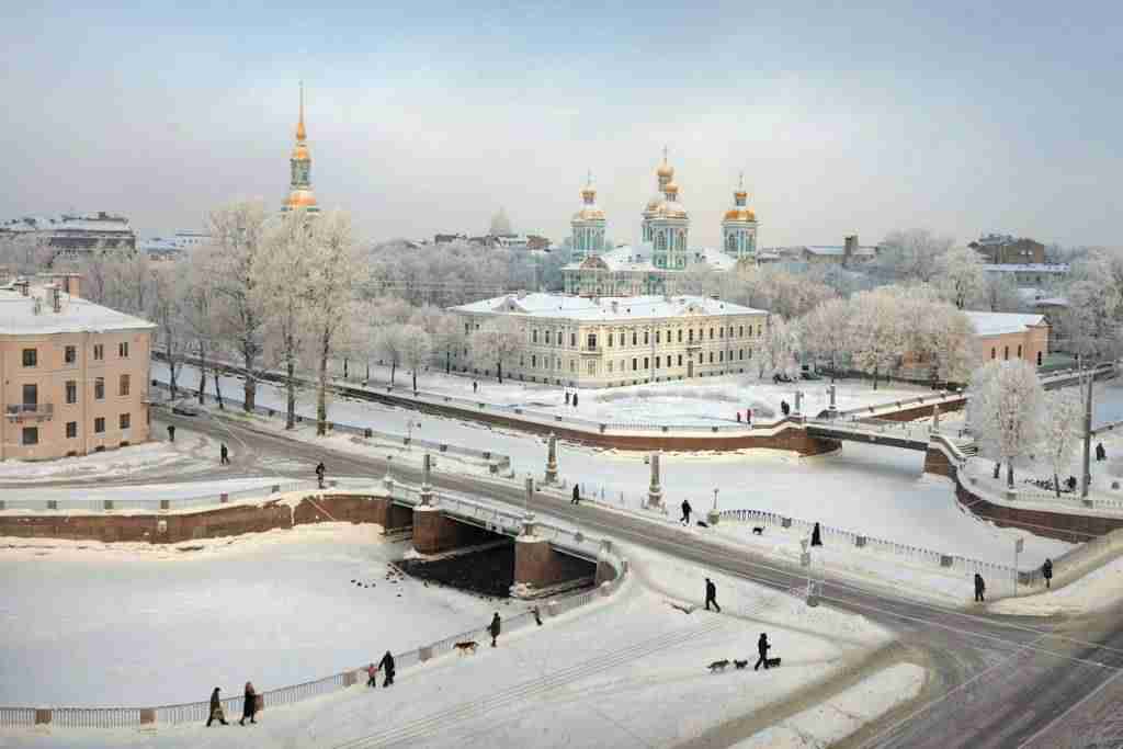 Nieve en San Petersburgo
