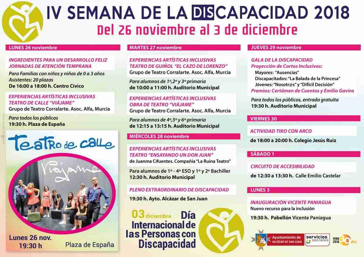 Alcázar celebra la IV Semana de la Discapacidad con diferentes actividades de sensibilización 1