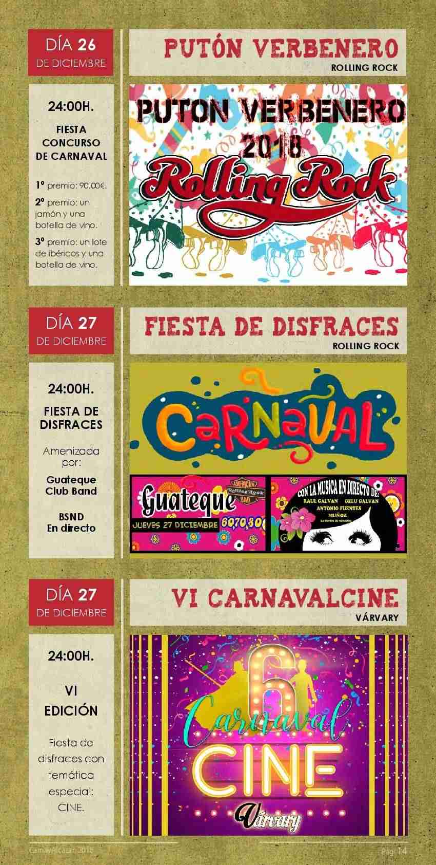 Programación completa del Carnavalcázar 2018 13
