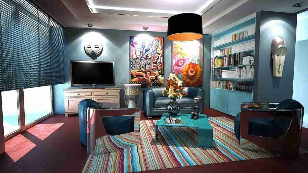 Decorar con color azul ambientes relajados y llenos de colorido 3