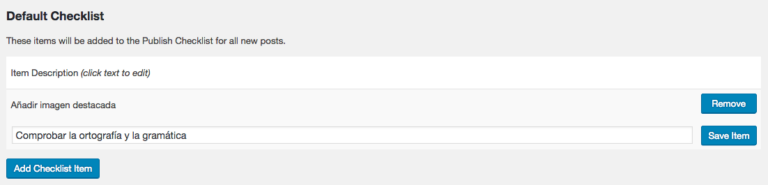 Cómo contar con un checklist donde marcar tareas antes de publicar un post