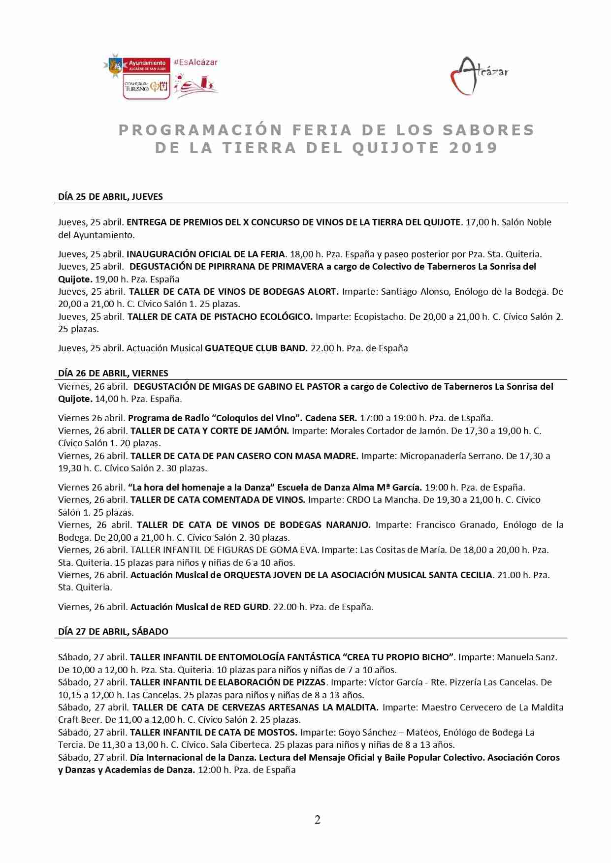Presentada la programación de la Feria de los Sabores de la Tierra del Quijote 3