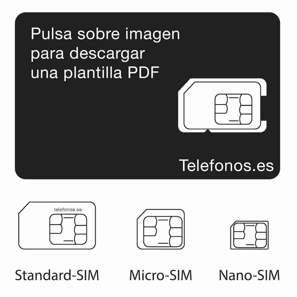 Plantilla PDF para cortar una tarjeta SIM