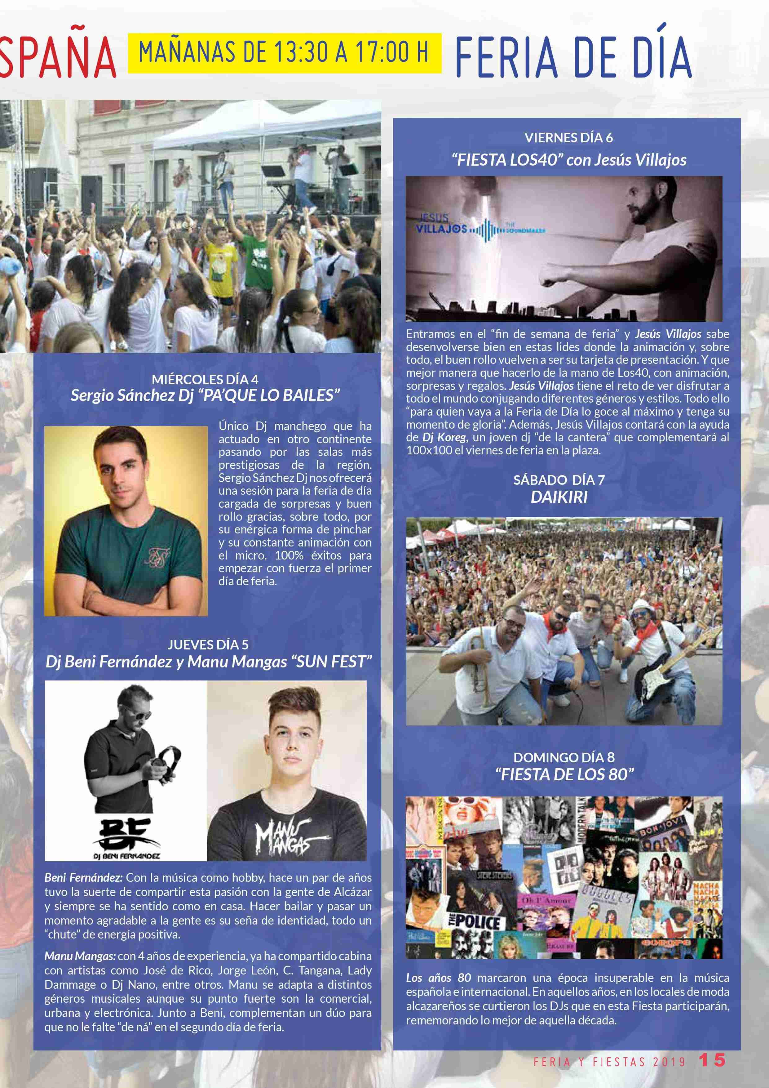 Libro de la programación de Feria y Fiestas 2019 de Alcázar de San Juan 15