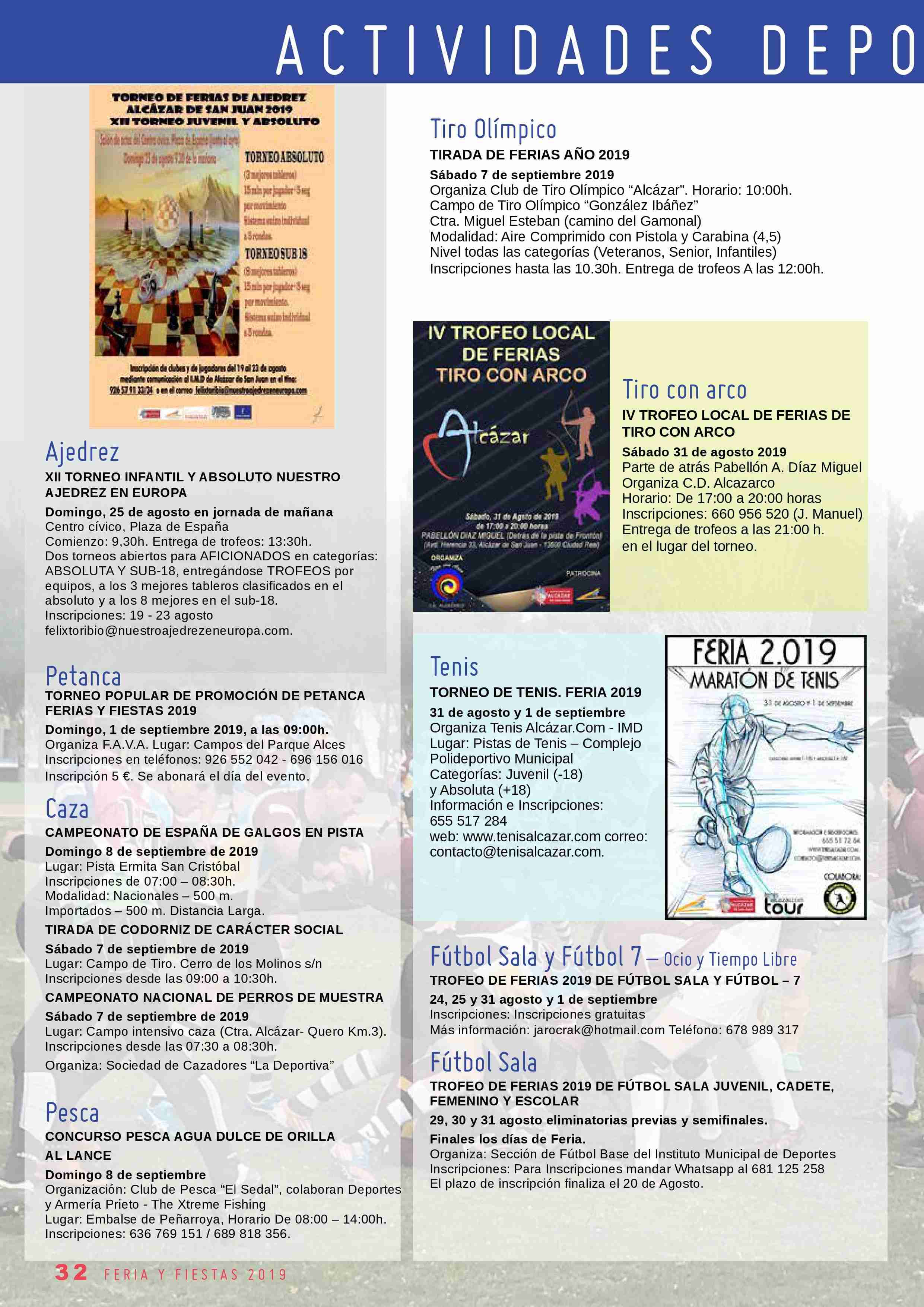 Libro de la programación de Feria y Fiestas 2019 de Alcázar de San Juan 32