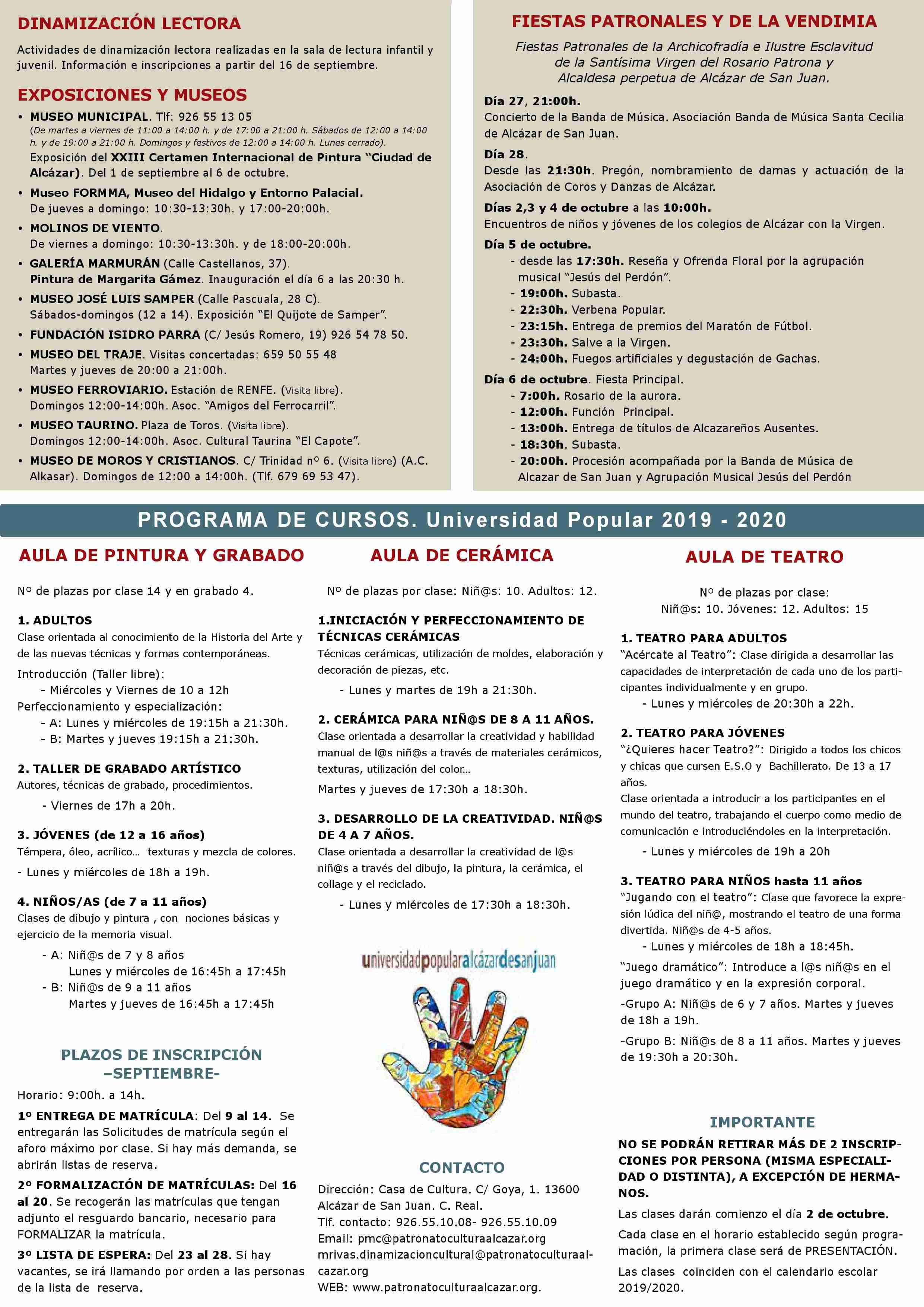 Libro de la programación de Feria y Fiestas 2019 de Alcázar de San Juan 39