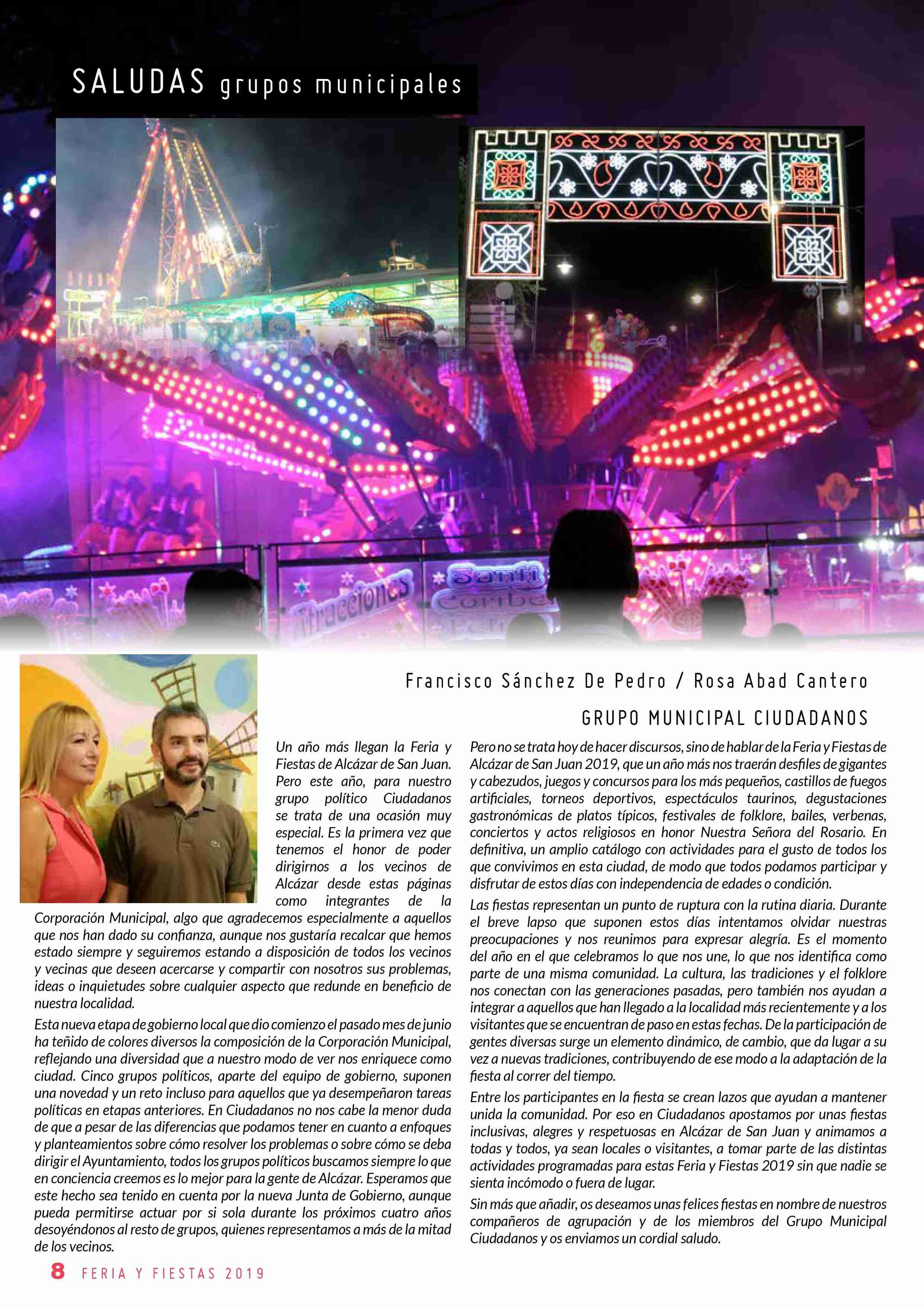 Libro de la programación de Feria y Fiestas 2019 de Alcázar de San Juan 8