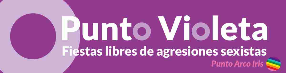 Nuevo con un punto violeta-arco iris para prevenir las agresiones sexistas en la feria 1