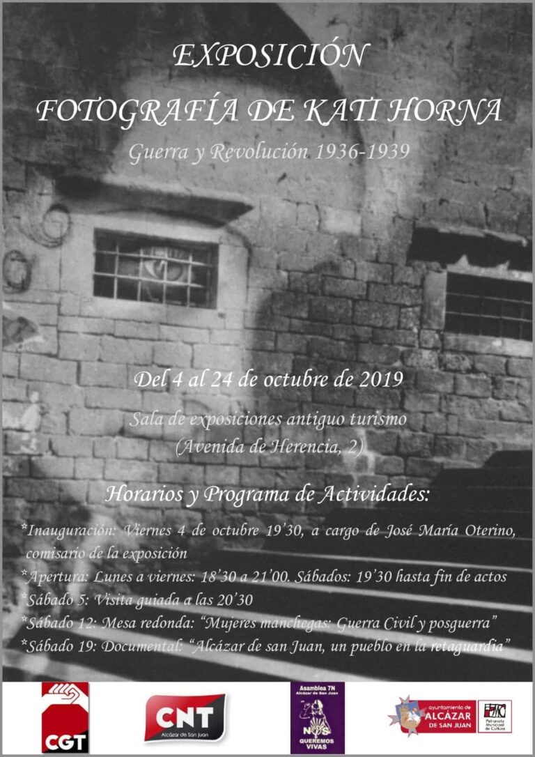 Inauguración de la Exposición Fotográfica Kati Horna el viernes 4