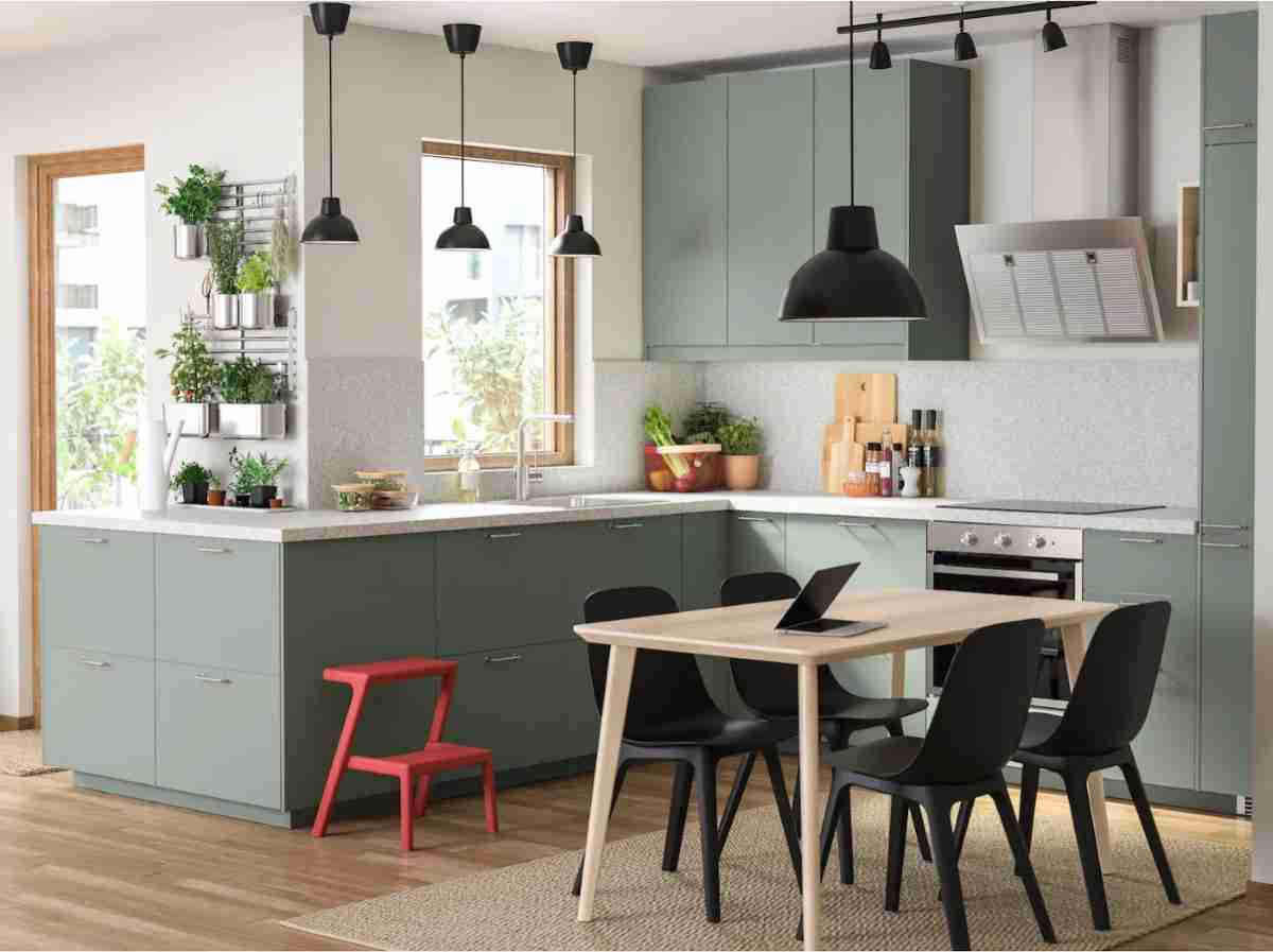 Cocina Verde Bodarp De Ikea 