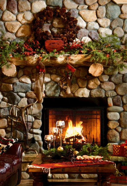 Chimeneas de Navidad para decorar y dar calor en fiestas 15