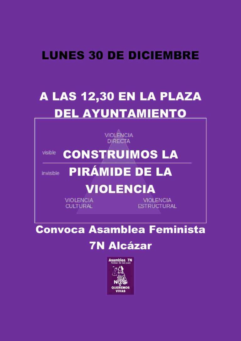 Acción de calle contra la violencia machista el lunes 30