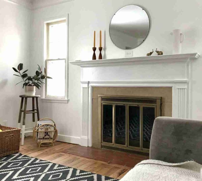 colocar espejos sobre la chimenea