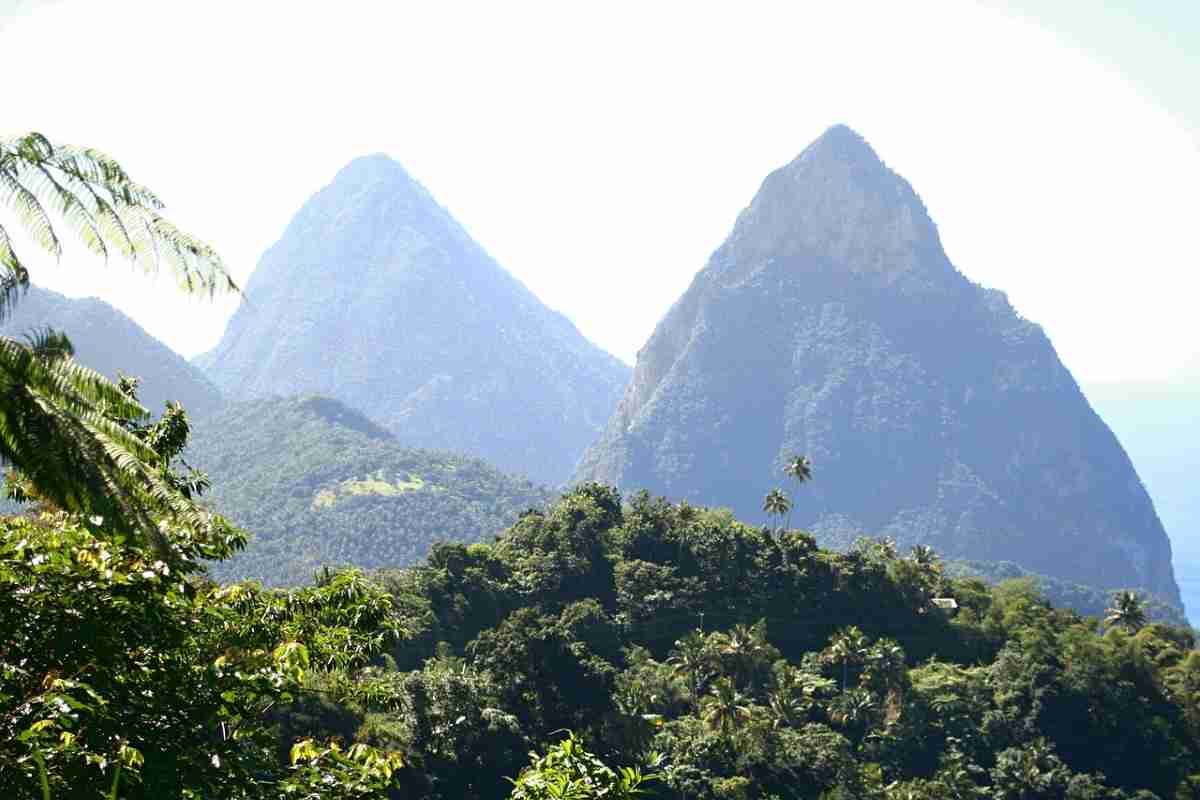pitones de la isla de santa lucia