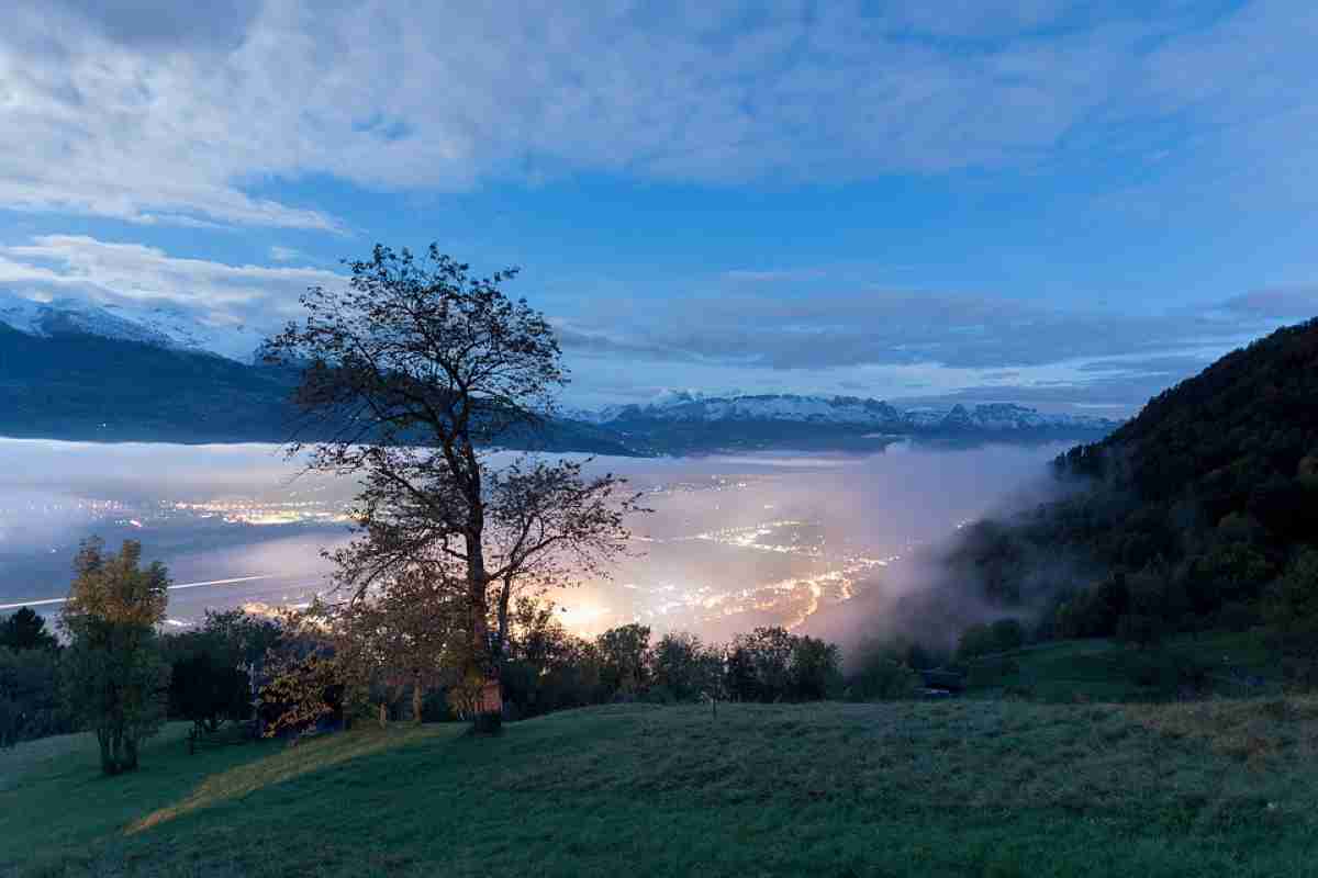 vista nocturna de Liechtenstein