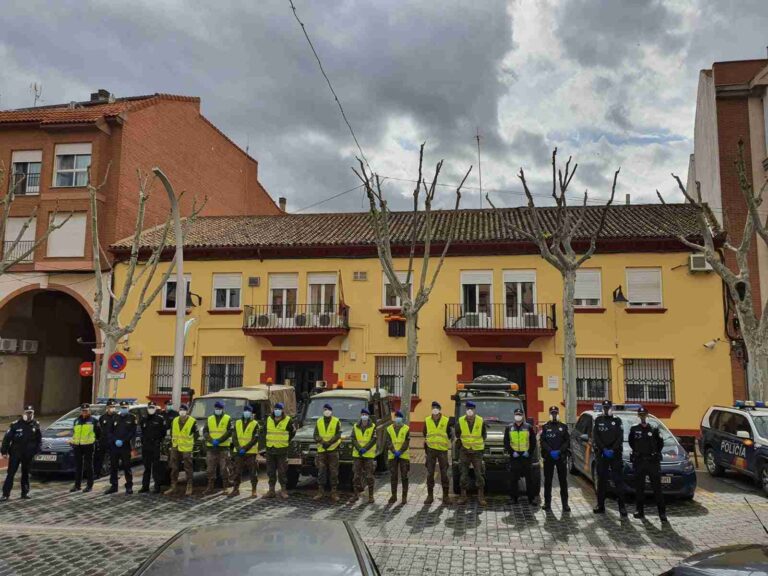 Agradecimiento al ejército, miembros de la Base de helicópteros de Almagro, que patrullaron junto a las policías local y nacional el domingo en Alcázar, Cinco Casas y Alameda de Cervera