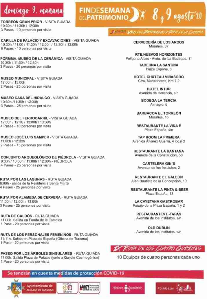 El Fin de Semana del Patrimonio incentiva las visitas guiadas a exteriores del rico patrimonio cultural y natural de Alcázar 2