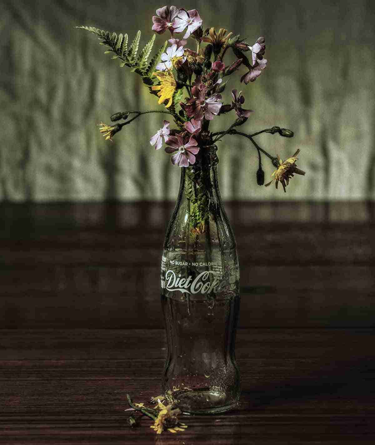 botella reciclada de refresco