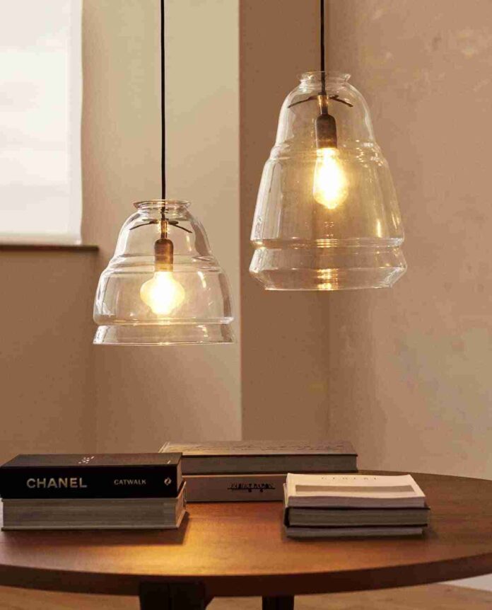 lamparas de vidrio zara home